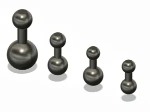 17, 20, 25, 38mm multi-size double ball adapters