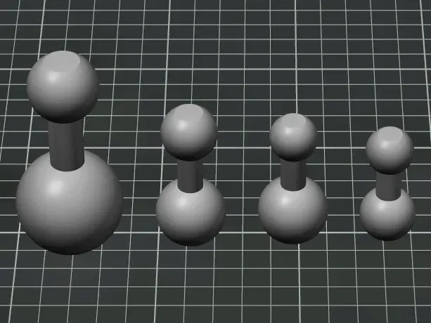17, 20, 25, 38mm multi-size double ball adapters — Image 2 of 3