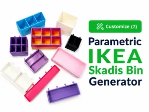 Parametric IKEA Skadis Bin Generator