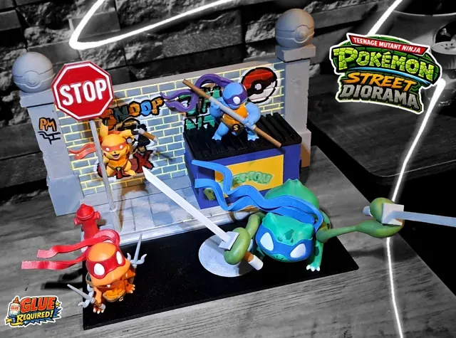 Teenage Mutant Ninja Pokemon Street Scene Diorama — Фото 6 из 9