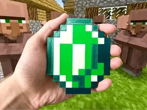 Minecraft Emerald (Double sided)