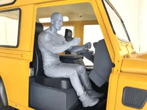 RC car driver figure bald strong male 1:10