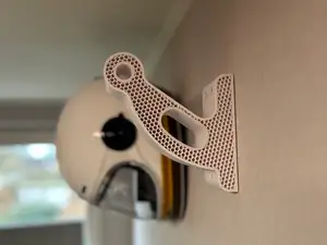 Motorcycle Helmet wall Holder with Safety function