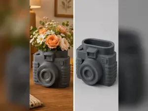 Camera Flower Vase
