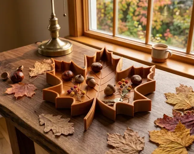 Maple leaf catch-all tray - Autumn decoration — Фото 9 из 10