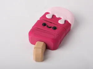 Pink Popsicle Flexi Figurine - Kawaii Desk Buddy