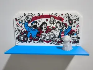 Friends Bar Wall Shelf | Comic Style Decor