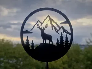 Deer with Mountains