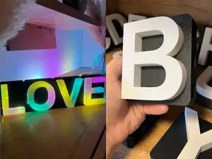 3D Buchstabe „B“ – modular, LED-fähig A–Z Serie