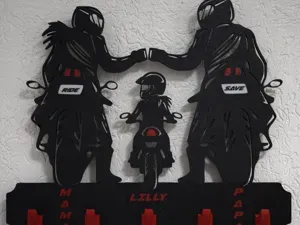 Schlüssel Wandhalterung im Biker Style (2 Profile)