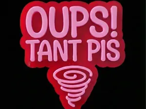 Oups ! Tant pis – Porte-clé Saint-Valentin 3D