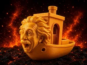Albert Einstein Benchy – Genius Boat Mashup