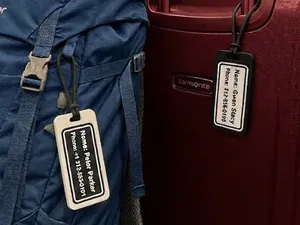 Customizable Luggage Tag with Removable Name Plate