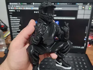 crouching motocross rider