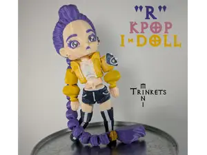 "R" Chibi Kpop I-Doll Flexi (Rumi Inspired Doll)