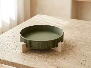 Japandi Round Catch Tray & Accent Stand