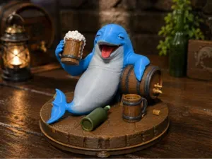 Drunken Dolphin Figurine