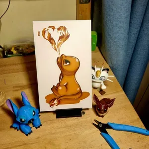 Charmander Love Portrait (HueForge)