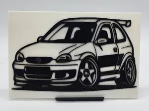 2D Wall Art Opel Corsa B GSI TinyCar