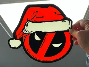 Dead Pool Santa LED Lamp (Light Box) + Stand
