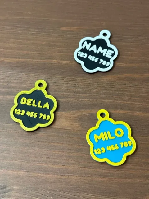 Flower-Shape Fully Custom Pet Tag — Фото 3 из 4