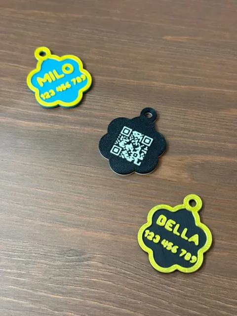 Flower-Shape Fully Custom Pet Tag — Фото 2 из 4