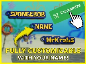 Spongebob Font Fully Custom Keychain Generator