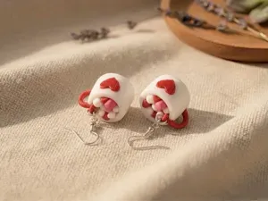 Kawaii Hot Cocoa Earrings-Heart Cocoa Mug-Pair Set