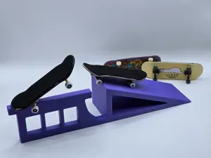 Kicker Ramp With Grind Rail Fingerboard Skate
