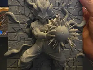 vegeta 3d plaque + brackets