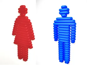 Layered Restroom Signs Women/Men