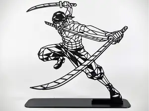 Geometric Low Poly Roronoa Zoro - One Piece