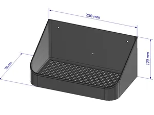 Wall mounted shelf