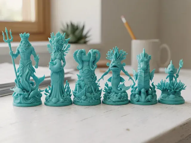 Ocean Kingdom Chess Set – Underwater Fantasy Piece — Фото 3 из 6