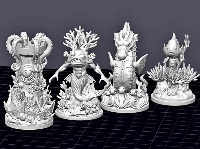 Ocean Kingdom Chess Set – Underwater Fantasy Piece — Фото 5 из 6