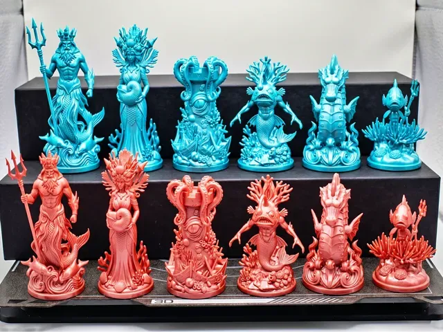 Ocean Kingdom Chess Set – Underwater Fantasy Piece