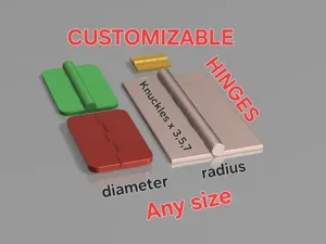 Customizable Hinges with conical interior knuckles