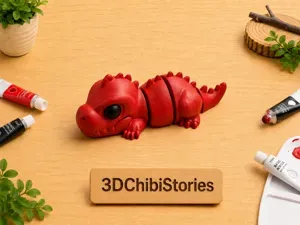 Cute Flexi Chibi T-Rex | No Support | Single Color
