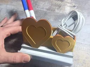 Heart Phone/Tablet holder with storage box