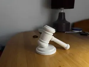 Judge Gavel with Sound Block – Courtroom Prop