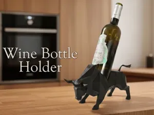 Raging Bull - Low Poly Wine Bottle Holder