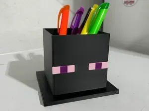 Minecraft Enderman Pencil Holder - Snap Fit Eyes