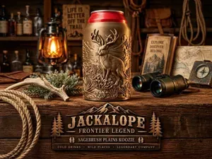 JACKALOPE FRONTIER LEGEND - Koozie Can Holder