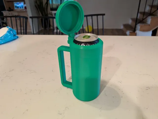 16 oz Can Koozie with Handle and Lid — Image 3 of 10