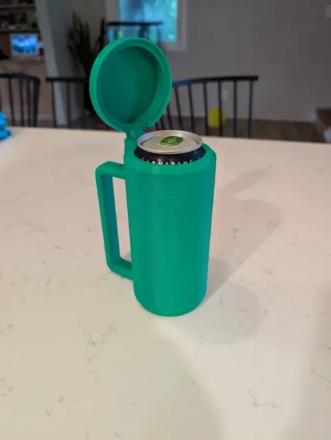 16 oz Can Koozie with Handle and Lid — Image 2 of 10