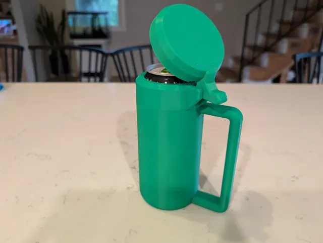 16 oz Can Koozie with Handle and Lid — Image 8 of 10