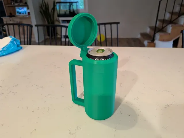 16 oz Can Koozie with Handle and Lid — Image 4 of 10