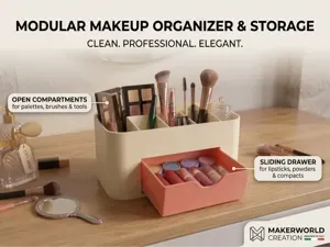 Makeup Organizer with Drawer and Compartments