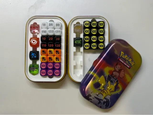 Pokémon Mini Tin Insert for 4 Sets of ETB Dice