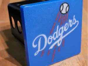 LA DODGERS TRAILER HITCH RECEIVER PLUG BASEBALL